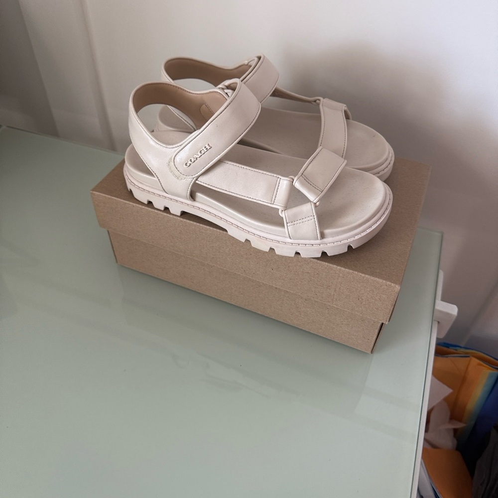 Coach Women's Sports Sandals in chalk color - Picture 7 of 7